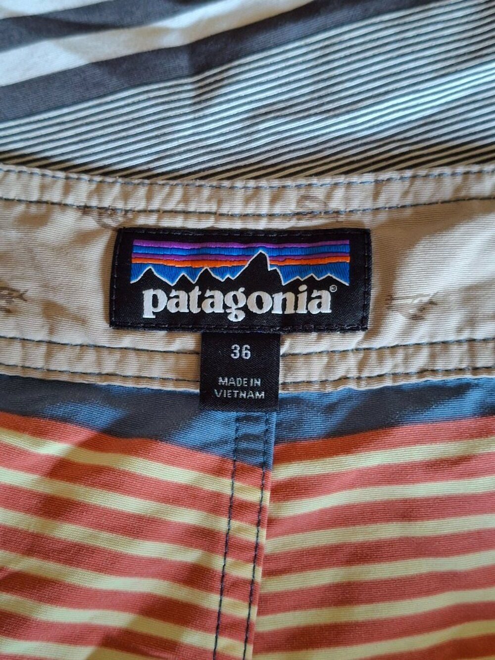 Patagonia Men's Wavefarer Striped Board Shorts - Picture 4 of 8